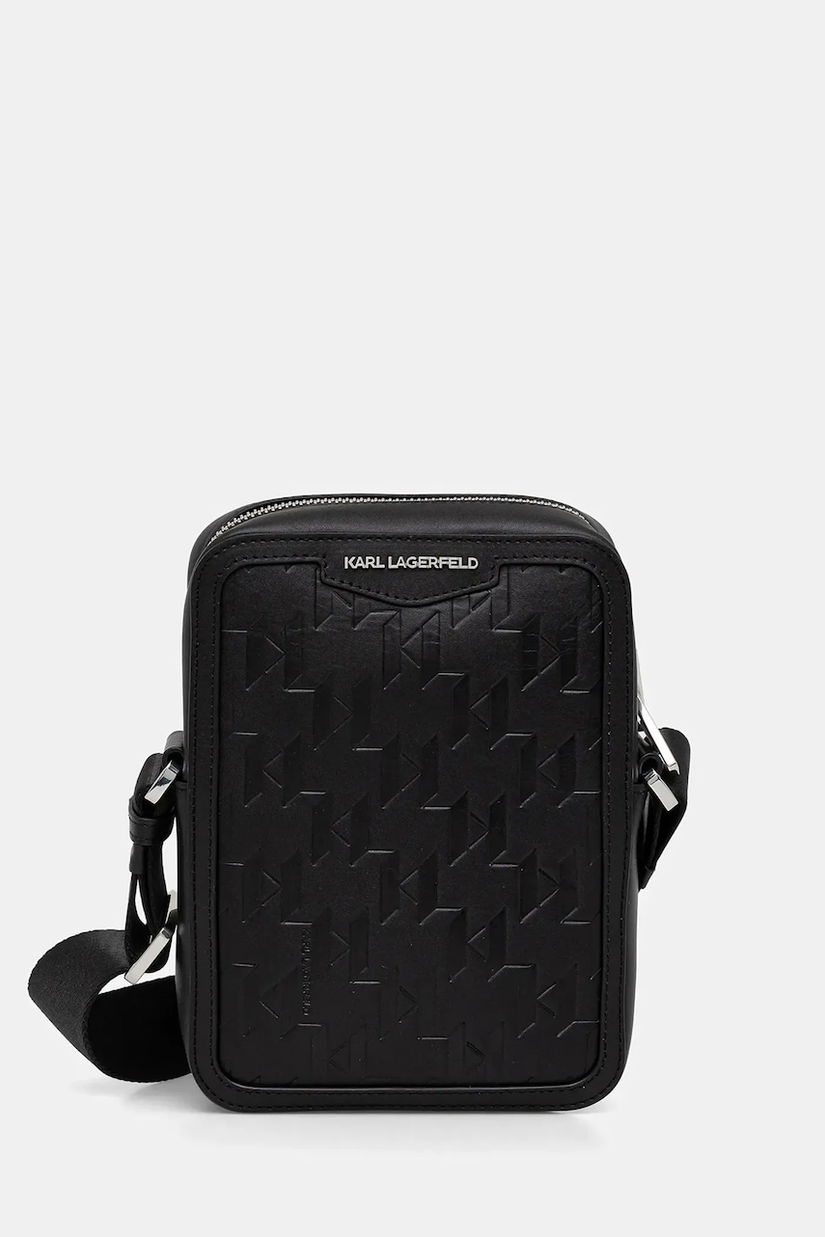 Karl Lagerfeld borsetă de piele K/LOOM culoarea negru, B1M30210