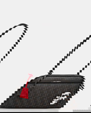 Karl Lagerfeld poșetă IKON MONOGRAM culoarea maro, B1W30024