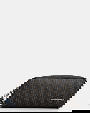 Karl Lagerfeld portfard K/MONOGRAM culoarea maro, B1M32056