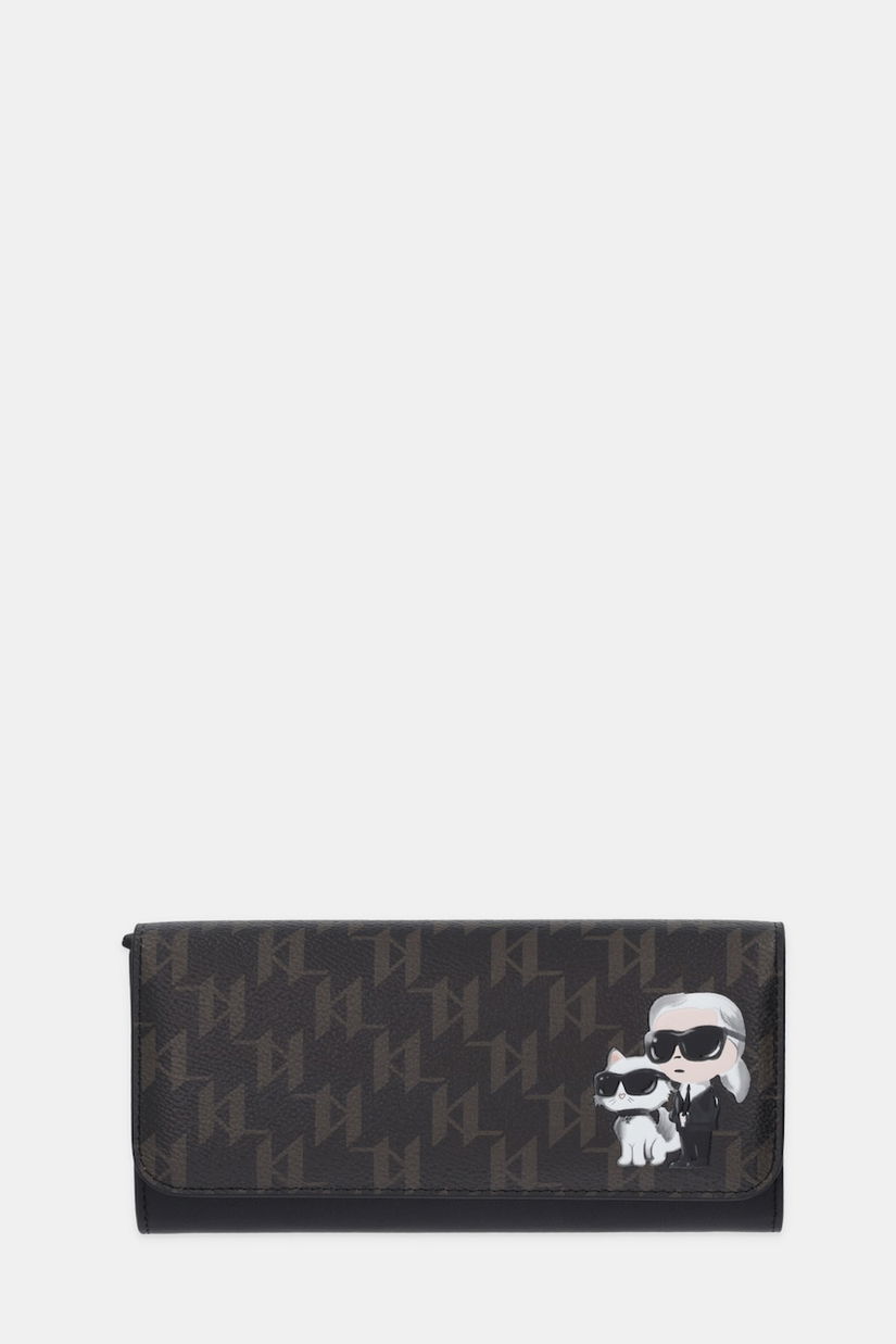 Karl Lagerfeld portofel IKON MONOGRAM culoarea maro, B1W32015
