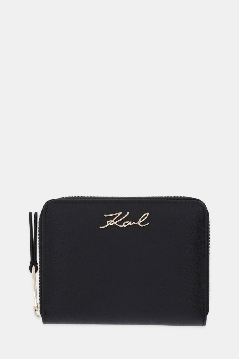 Karl Lagerfeld portofel de piele K/SIGNATURE culoarea negru, B1W32036