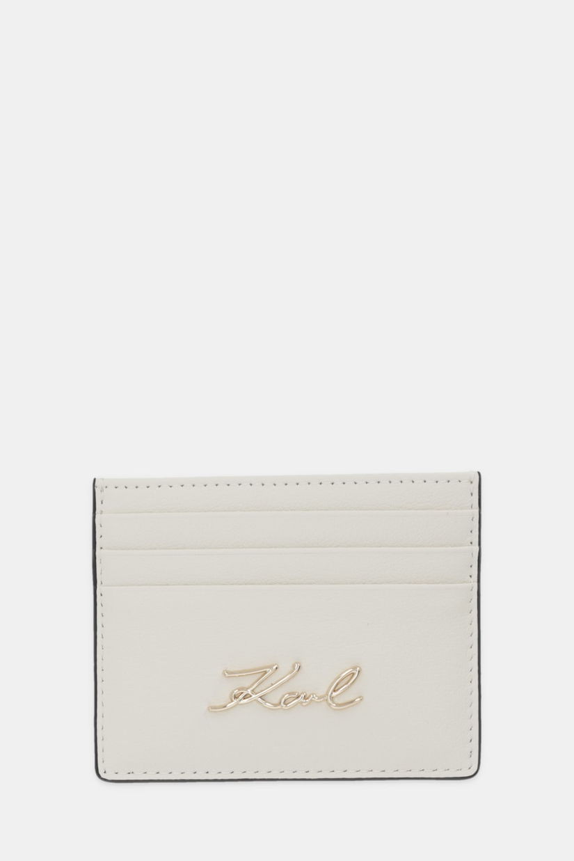 Karl Lagerfeld carcasă din piele K/SIGNATURE culoarea alb, B1W32034