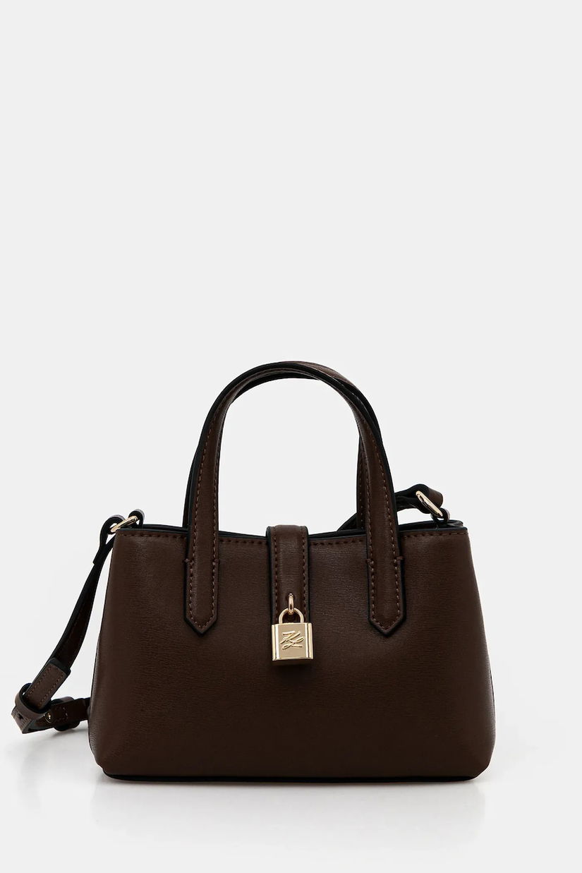 Karl Lagerfeld poșetă de piele K/AUTOGRAPH culoarea maro, B1W32027