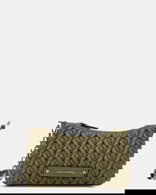 Karl Lagerfeld poșetă K/WEAVE culoarea verde, B1W30082