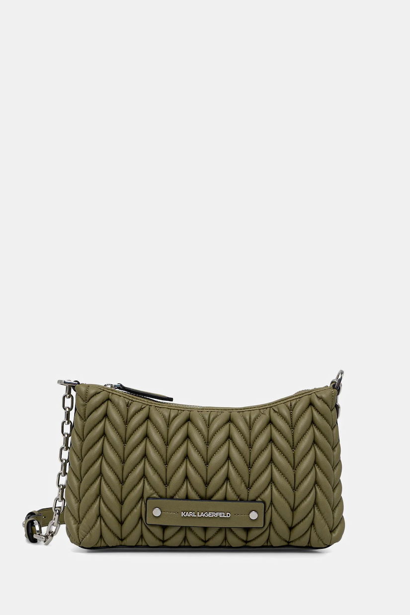 Karl Lagerfeld poșetă K/WEAVE culoarea verde, B1W30082