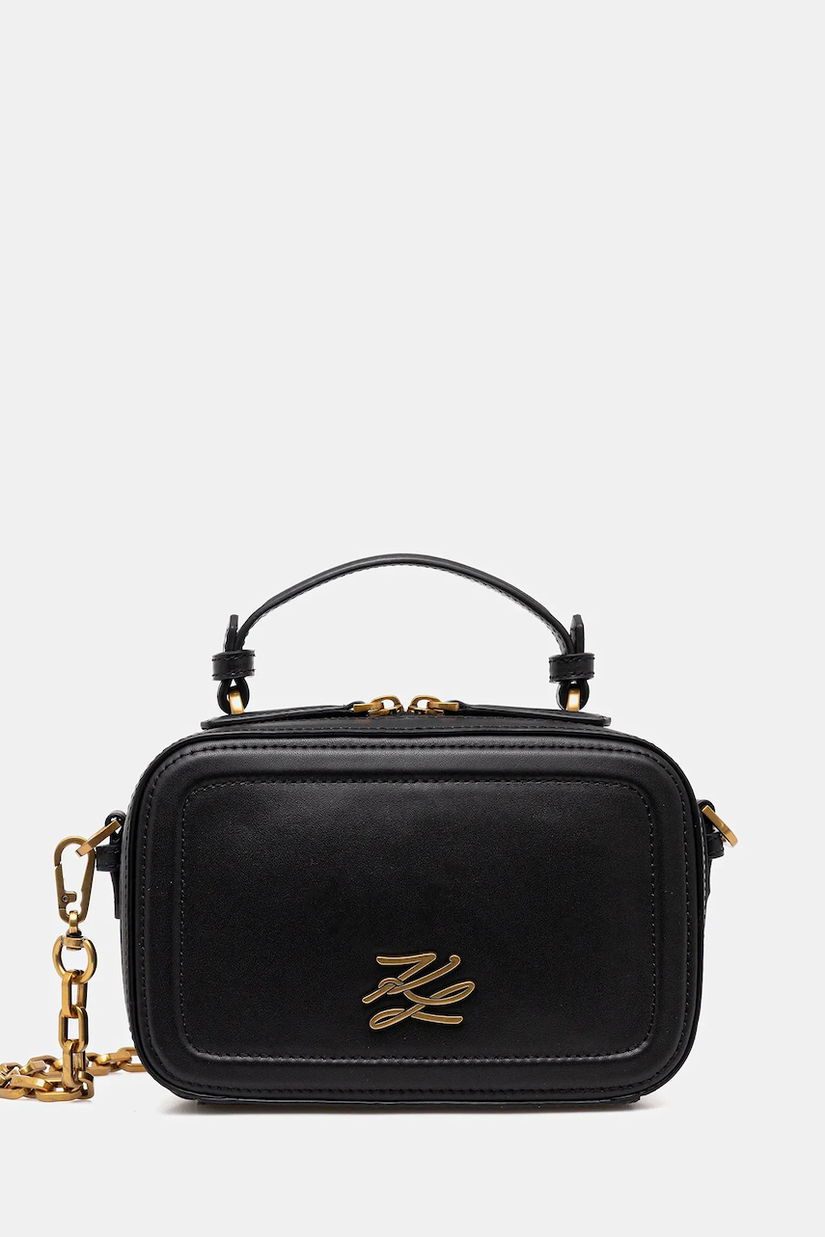 Karl Lagerfeld poșetă de piele K/AUTOGRAPH culoarea negru, B1W30269