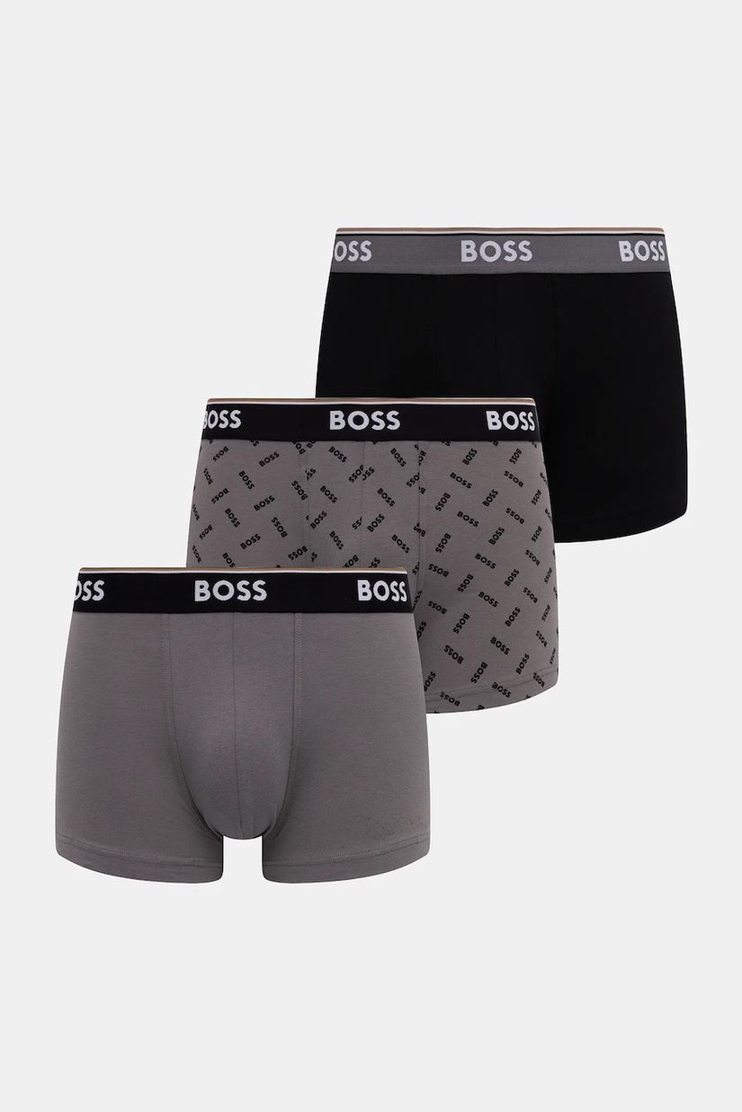 BOSS boxeri 3-pack culoarea gri, 50554443