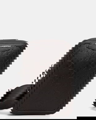 Karl Lagerfeld borsetă de piele K/LOOM culoarea negru, A3M30179