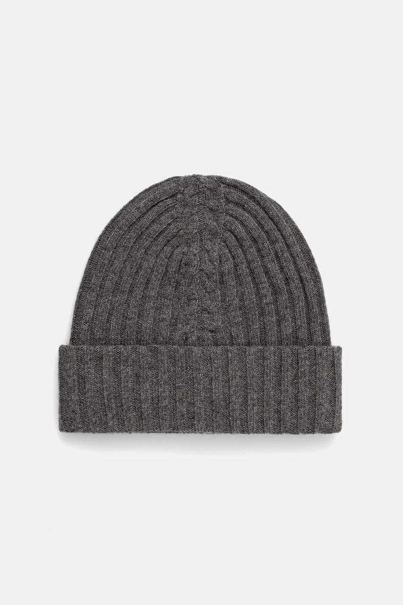United Colors of Benetton pălărie din amestec de lână culoarea gri, de lână, din tricot gros, 1244DA011