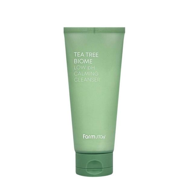 Spuma de Curatare Calmanta cu Arbore de Ceai si pH Scazut - FarmStay Tea Tree Biome Low Ph Calming Cleanser, 180 ml