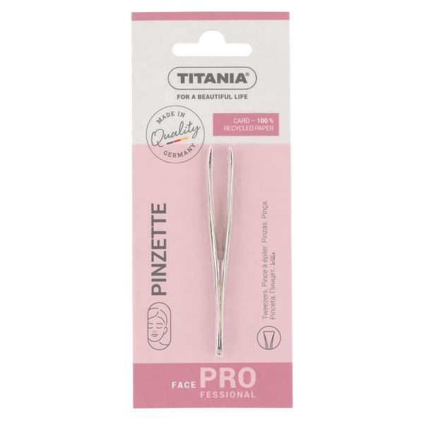 Pensetă pentru gene, sprâncene cu vârf drept Titania 1060/A