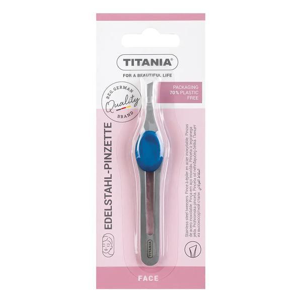 Pensetă pentru gene, sprâncene cu vârf înclinat Titania 1090/60 B