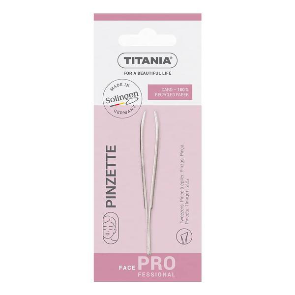 Pensetă pentru gene, sprâncene cu vârf înclinat Titania 1060/B