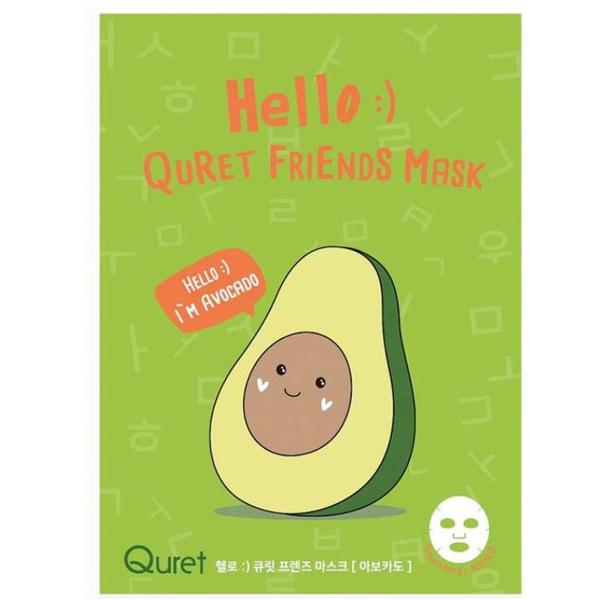 Masca de Fata Hidratanta cu Extract de Avocado - Quret Hello :) Friends Mask - Avocado, 25 g