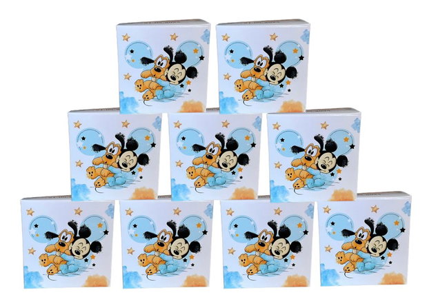 Cutii pentru mărturii botez băieți tematică Mickey Mouse, personalizate