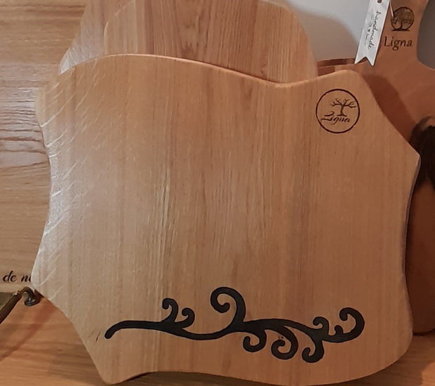 Tocator din lemn de stejar cu rasina