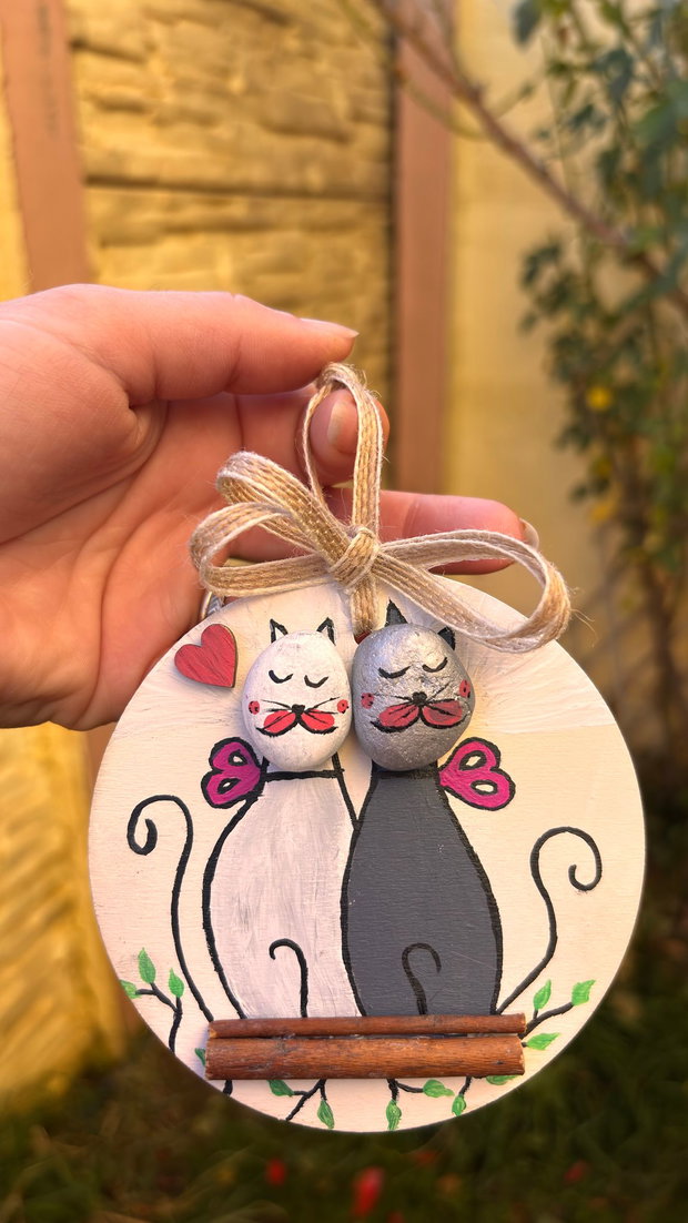 Cadou personalizat indragostiti/cuplu iubitori pisici