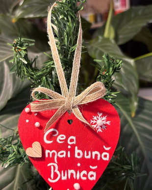 Ornament Cea mai buna bunica, cadou Craciun