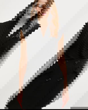 Karl Lagerfeld rochie culoarea negru, mini, mulată, B1W13051