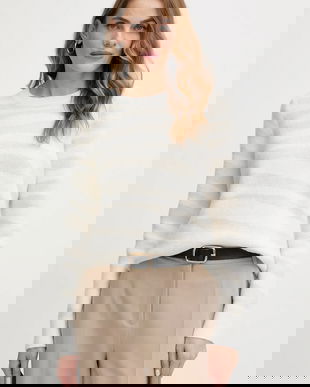 Morgan pulover culoarea bej, MTIGRA