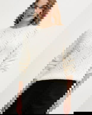 Morgan pulover culoarea bej, MAMA