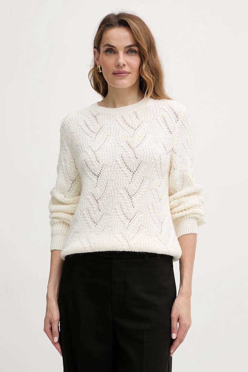 Morgan pulover culoarea bej, MAMA