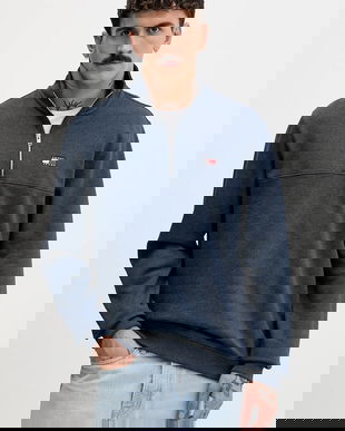 Tommy Jeans bluză culoarea bleumarin, uni, DM0DM22344