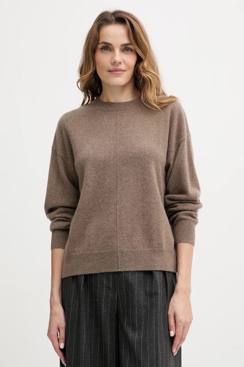 BOSS pulover de cașmir culoarea maro, light, 50547883