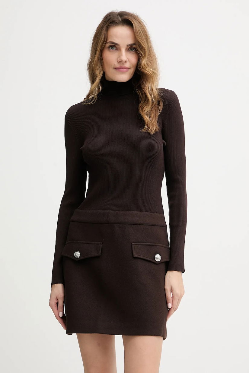 Morgan rochie REGOYA culoarea bej, mini, mulată, REGOYA