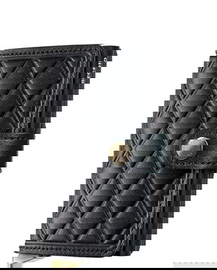 Secrid portofel de piele EMBOSS DIAMOND culoarea bordo