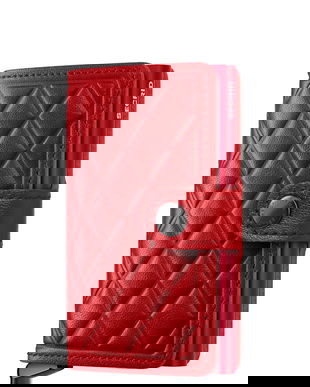 Secrid portofel de piele EMBOSS DIAMOND culoarea bordo