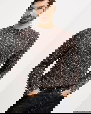 United Colors of Benetton pulover din amestec de lână culoarea maro, 10C3U108M