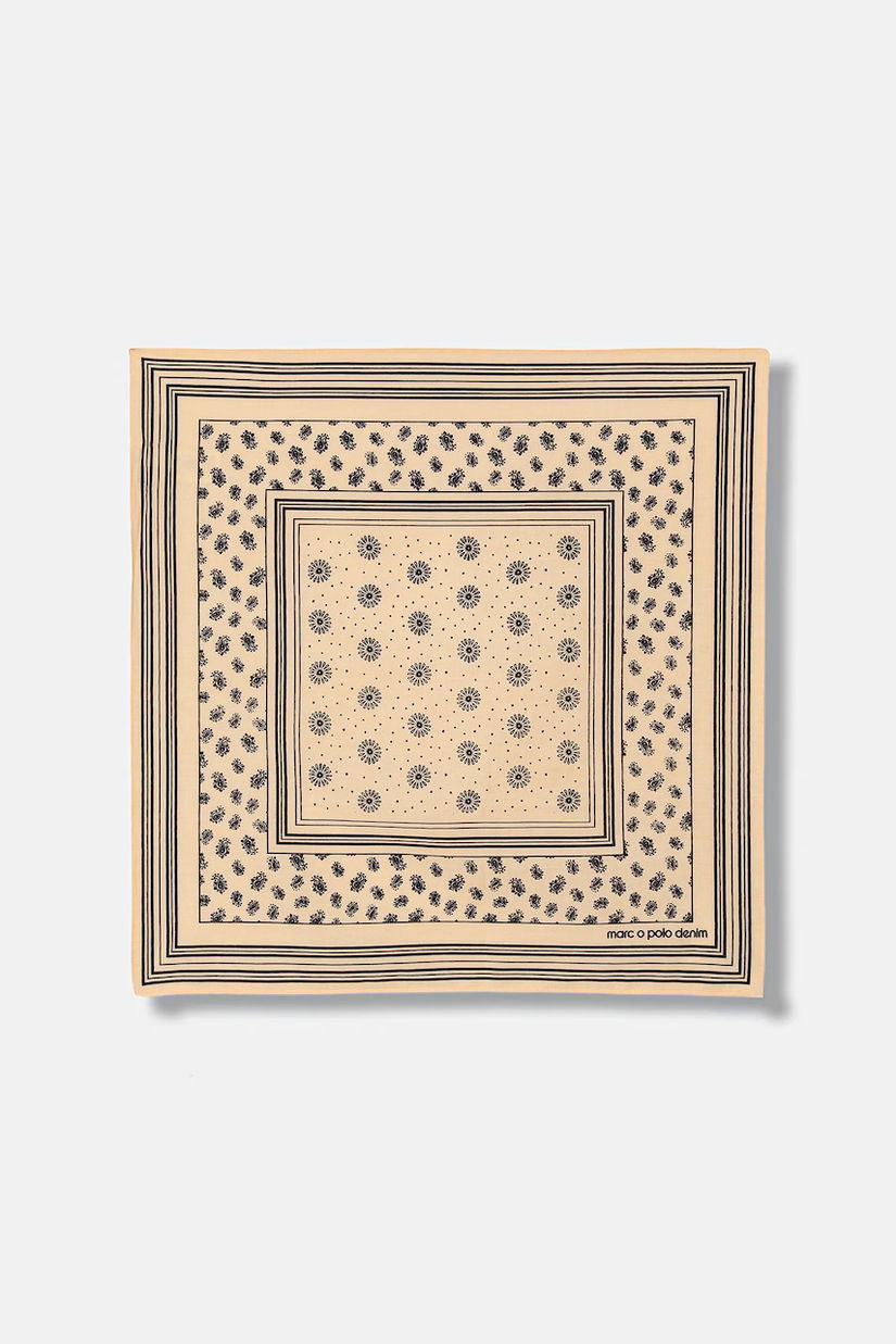 Marc O'Polo eșarfă din bumbac culoarea portocaliu, cu imprimeu, 5000007570