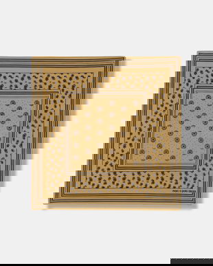 Marc O'Polo eșarfă din bumbac culoarea bej, cu imprimeu, 5000007570