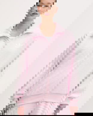 adidas Originals bluză Mohair culoarea roz, cu imprimeu, KS7778