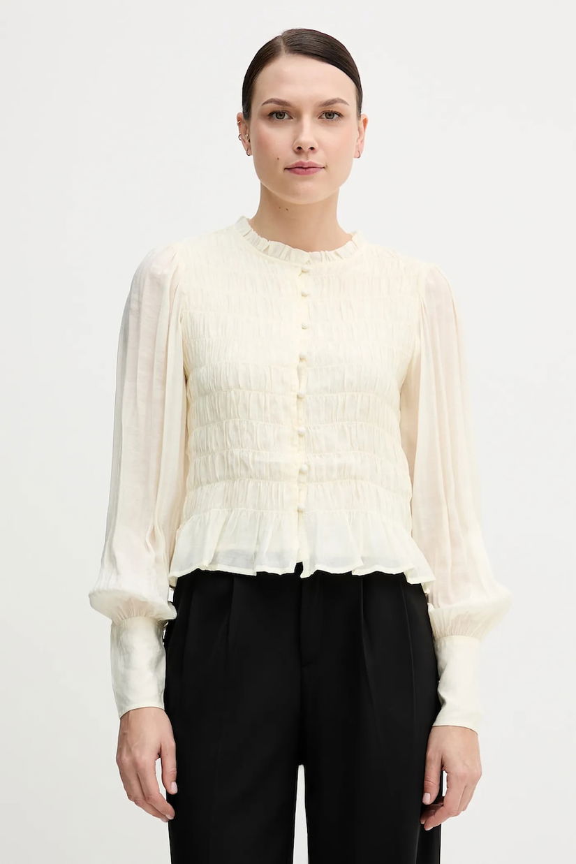 Hoss Intropia cămașă culoarea bej, regular, 6282690