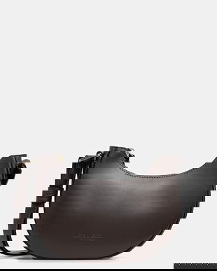 Marc O'Polo poșetă de piele culoarea maro, 5000009277