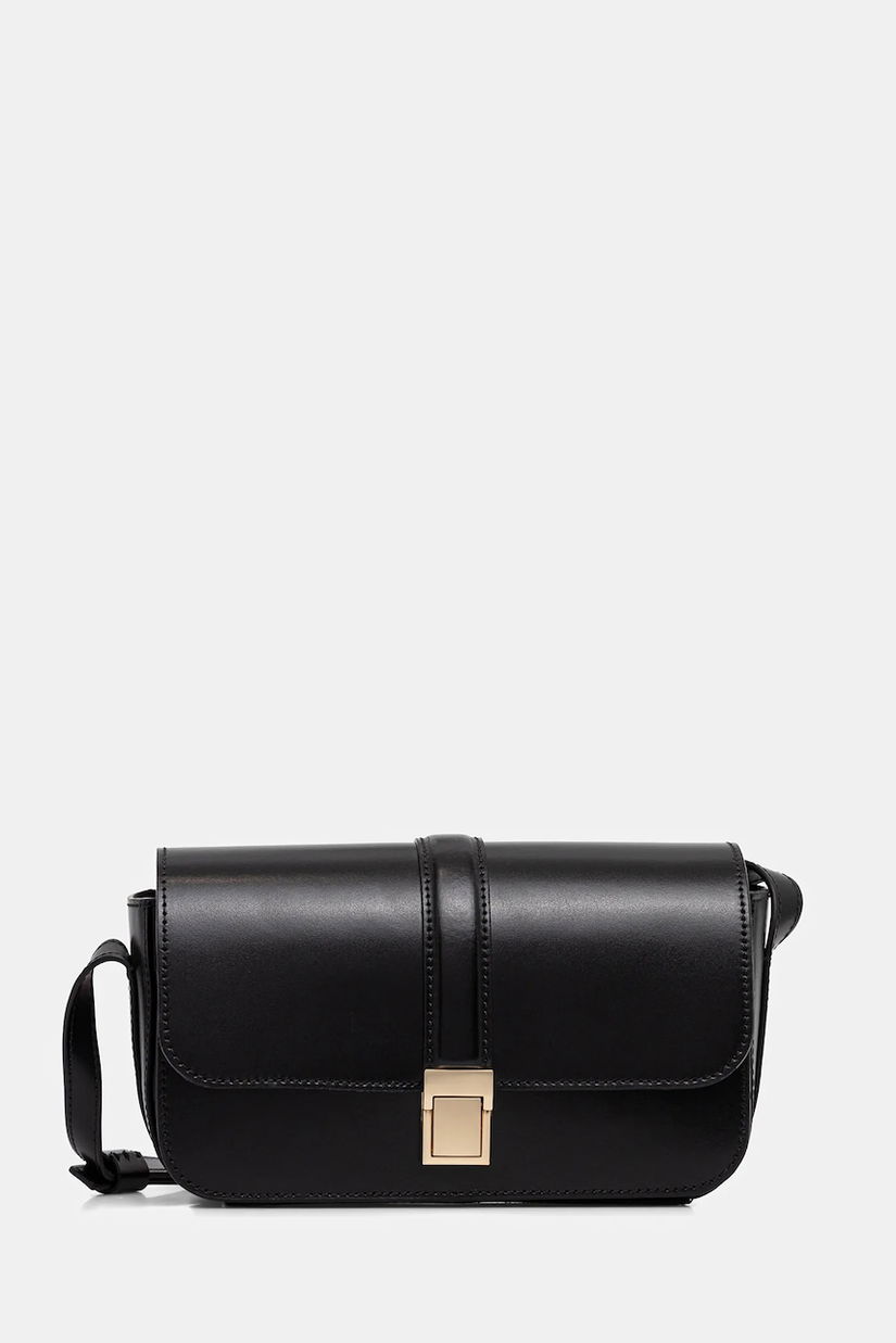 Marc O'Polo poșetă de piele culoarea negru, 5000007783