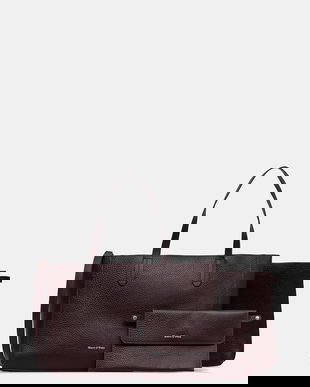 Marc O'Polo poșetă de piele culoarea bordo, 5000007742