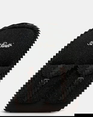 MC2 Saint Barth rucsac din amestec de lână culoarea verde, mare, cu imprimeu, COD0006