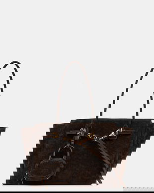 Miss Sixty geantă de mână din piele întoarsă culoarea maro, 6S4GJ80100