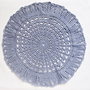 mileu bumbac crosetat manual gri bleu 30 cm