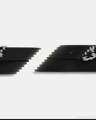 Karl Lagerfeld Jeans curea de piele cu două fețe culoarea negru, B1W33064