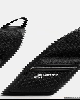 Karl Lagerfeld Jeans rucsac culoarea negru, mare, cu imprimeu, B1M30141
