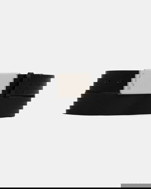 Karl Lagerfeld Jeans curea de piele culoarea negru, B1M33066