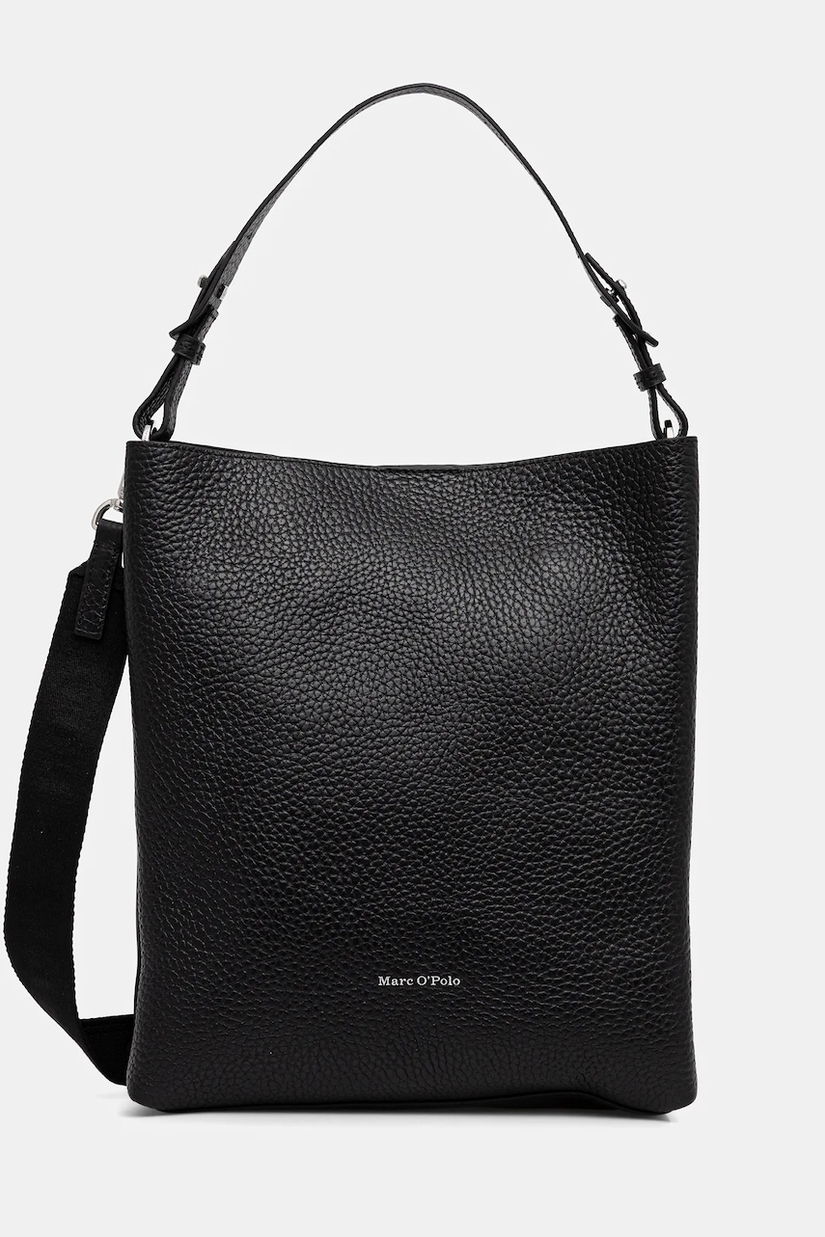 Marc O'Polo poșetă de piele culoarea negru, 5000007749