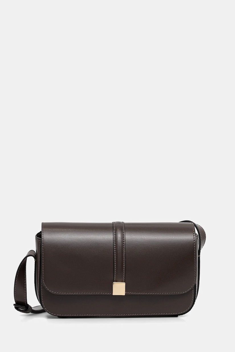 Marc O'Polo poșetă de piele culoarea maro, 5000009278