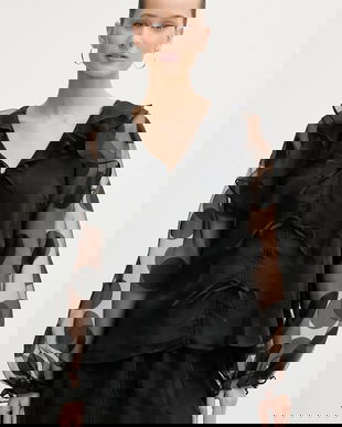 Stine Goya cămașă culoarea negru, regular, SG-PS26-T125-2460