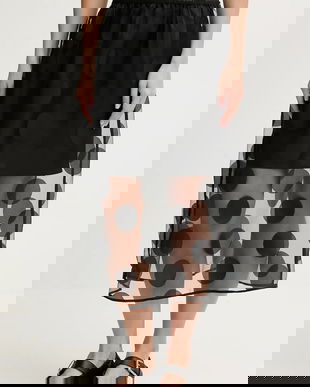 Stine Goya fustă culoarea negru, midi, evazati, SG-PS26-SK023-2460