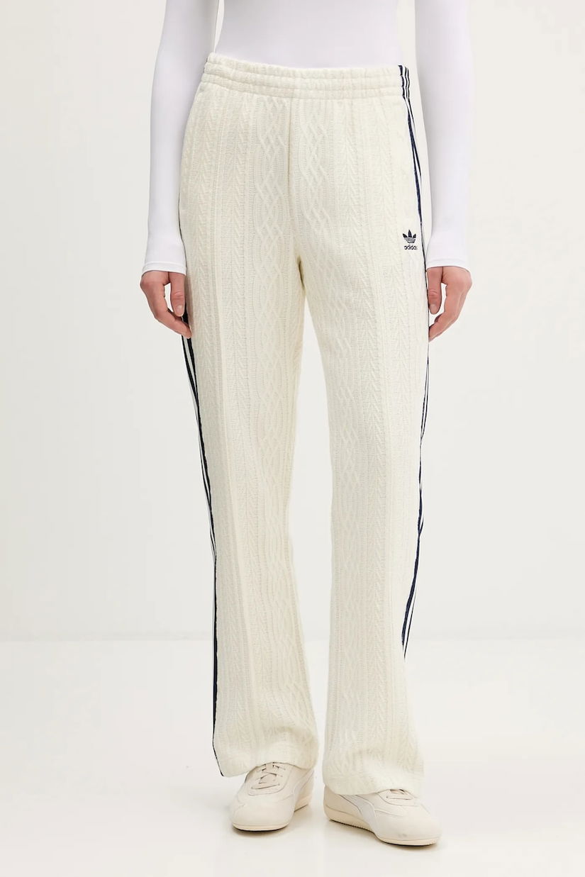 adidas Originals pantaloni de trening culoarea bej, cu imprimeu, KS7801